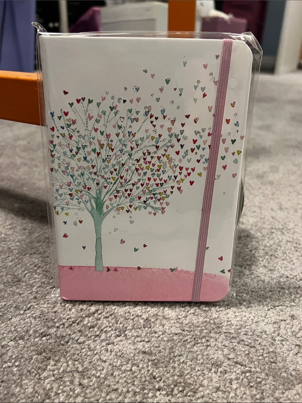 Heart Tree Hardcover Notebook - White & Pink